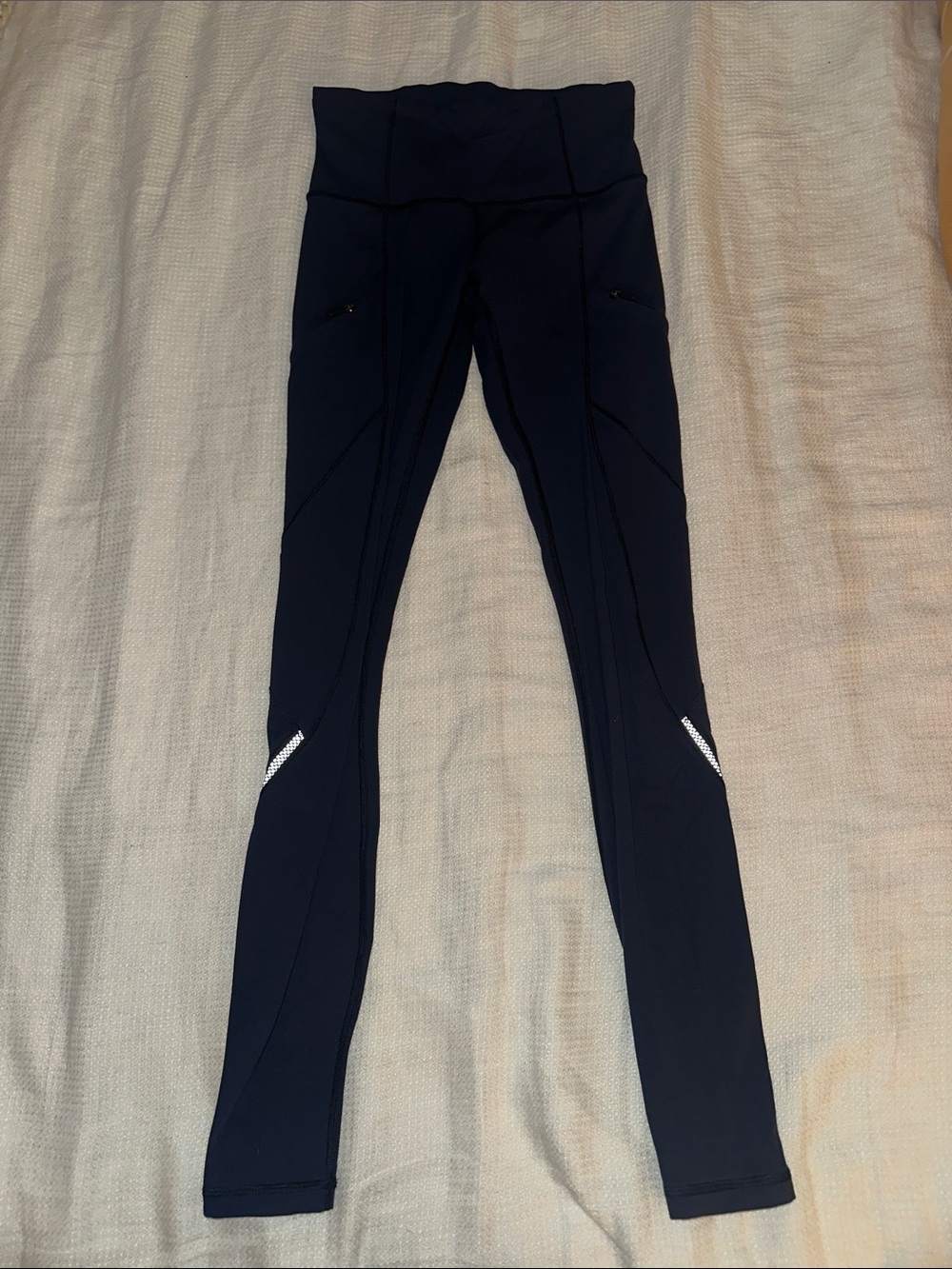 lululemon athletica Navy Mid-Rise Reflective Pocket Leggings